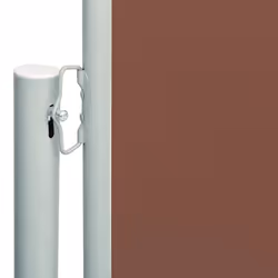 vidaXL Tenda Laterale Retrattile per Patio 117x600 cm Marrone - Vista aggiuntiva 3