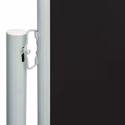 vidaXL Tenda da Sole Laterale Retrattile per Patio 180x600 cm Nera - Vista aggiuntiva 3