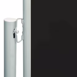 vidaXL Tenda da Sole Laterale Retrattile per Patio 200x600 cm Nera - Vista aggiuntiva 3