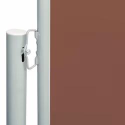 vidaXL Tenda da Sole Laterale Retrattile per Patio 200x600 cm Marrone - Vista aggiuntiva 3