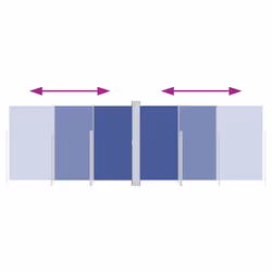 vidaXL Tenda da Sole Laterale Retrattile Blu 220x600 cm - Vista aggiuntiva 3