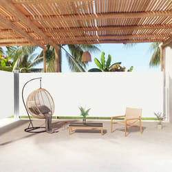 vidaXL Tenda da Sole Laterale Retrattile Crema 200x1000 cm