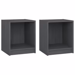 VidaXL 809924, Grigio, Legno di pino, 355 mm, 335 mm, 415 mm, 2 pz