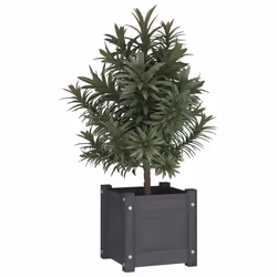 vidaXL Fioriere da Giardino 2 pz Grigie 31x31x31 cm in Legno di Pino - Vista aggiuntiva 3