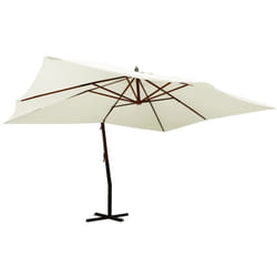 Ombrellone a Sbalzo da Giardino Palo in Legno 400x300 cm Sabbia Vidaxl