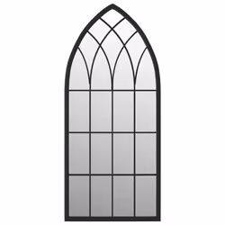 vidaXL Specchio Nero 70x30 cm Ferro per Uso Interno - Vista aggiuntiva 2