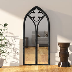 vidaXL Specchio Nero 70x30 cm Ferro per Uso Interno