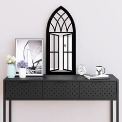 vidaXL Specchio Nero 70x30 cm in Ferro per Uso Interno