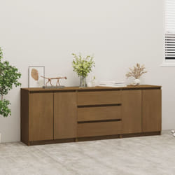 Credenza, Madia per salotto Marrone Miele 180x36x65 cm in Legno Massello di Pino Vidaxl