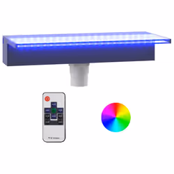vidaXL Sfioratore a Cascata con LED RGB Acrilico 45 cm - Vista aggiuntiva 2