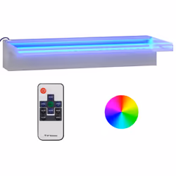 vidaXL Sfioratore a Cascata con LED RGB Acciaio Inox 45 cm - Vista aggiuntiva 2
