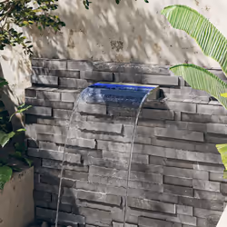 vidaXL Sfioratore a Cascata con LED RGB Acciaio Inox 45 cm - Vista aggiuntiva 3