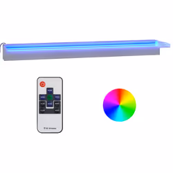vidaXL Sfioratore a Cascata con LED RGB Acciaio Inox 90 cm - Vista aggiuntiva 2