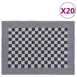 Strofinacci da Cucina 20 pz Blu e Bianc50x70 cm in Cotone Vidaxl 42264