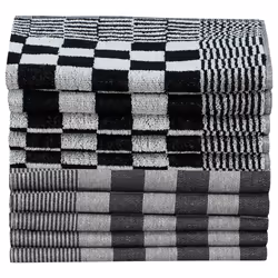 Set Strofinacci 20 pz in Cotone Nero e Biancocod mxl 79835 - Vista aggiuntiva 3