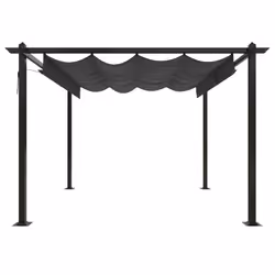 vidaXL Pergola da Giardino con Tetto Retrattile 3x3 m Antracite - Vista aggiuntiva 3