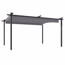 vidaXL Pergola da Giardino con Tetto Retrattile 4x3 m Antracite - Vista aggiuntiva 2