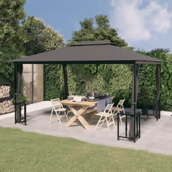 Aggiungete l'ombra e la riservatezza necessarie per rendere più piacevole il vostro spazio all'aperto con questo gazebo! Mate ...