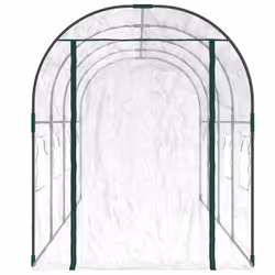 Serra Trasparente 160x400x190 cm PVC Acciaio Verniciato Polverecod mxl 72973 - Vista aggiuntiva 3