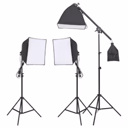 Kit per Studio Fotografico con Set di Luci e Fondalecod mxl 121425 - Vista aggiuntiva 2