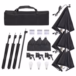 Kit per Studio Fotografico con Set Luci, Fondale e Riflettorecod mxl 97487 - Vista aggiuntiva 2