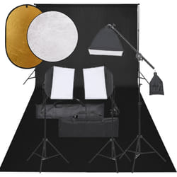 Kit per Studio Fotografico con Set Luci, Fondale e Riflettorecod mxl 97486