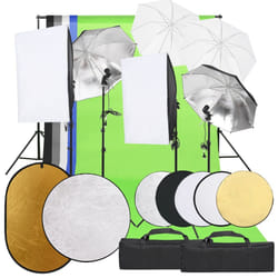 Kit per Studio Fotografico con Set Luci, Fondale e Riflettorecod mxl 121427