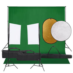 Kit per Studio Fotografico con Set Luci, Fondale e Riflettorecod mxl 121434
