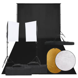 Kit per Studio Fotografico con Set Luci, Fondale e Riflettorecod mxl 121430
