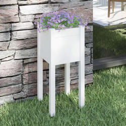 Vidaxl - Fioriera da Giardino Bianca 31x31x70 cm Legno Massello di Pino