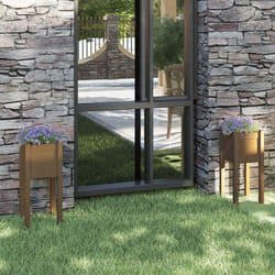Vidaxl - Fioriere 2 pz Ambra 31x31x70 cm in Legno Massello di Pino