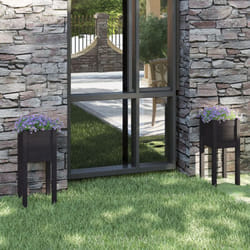 Vidaxl - Fioriere da Giardino 2 pz Nere 31x31x70 cm in Legno di Pino