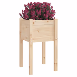 vidaXL Fioriere da Giardino 2 pz 40x40x70 cm in Legno Massello di Pino - Vista aggiuntiva 3