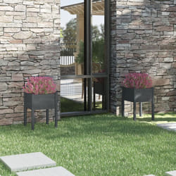 Vidaxl - Fioriere da Giardino 2 pz Grigie 50x50x70 cm Massello di Pino