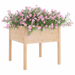 vidaXL Fioriere da Giardino 2 pz 70x70x70 cm Legno Massello di Pino - Vista aggiuntiva 3