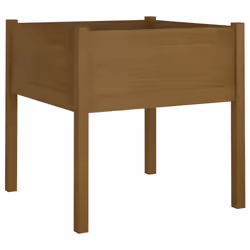 vidaXL Fioriera Giardino Marrone Ambra 70x70x70 cm Legno Massello Pino - Vista aggiuntiva 2