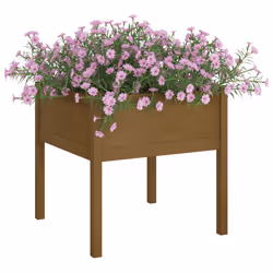 vidaXL Fioriera Giardino Marrone Ambra 70x70x70 cm Legno Massello Pino - Vista aggiuntiva 3