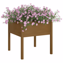 vidaXL Fioriere 2 pz Ambra 70x70x70 cm in Legno Massello di Pino - Vista aggiuntiva 3