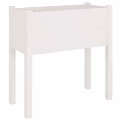 vidaXL Fioriere da Giardino 2 pz Bianche 70x31x70 cm in Legno di Pino - Vista aggiuntiva 3