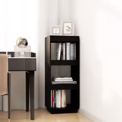 vidaXL Libreria/Divisorio Nero 40x35x103 cm in Legno Massello di Pino - Vista aggiuntiva 3