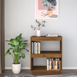 vidaXL Libreria Marrone Ambra 60x35x71 cm in Legno Massello di Pino - Vista aggiuntiva 3