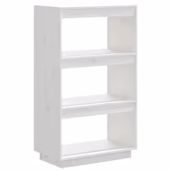vidaXL Libreria/Divisorio Bianco 60x35x103cm in Legno Massello di Pino - Vista aggiuntiva 2