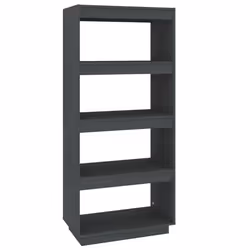 vidaXL Libreria/Divisorio Grigio 60x35x135cm in Legno Massello di Pino - Vista aggiuntiva 2
