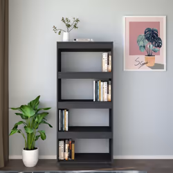 vidaXL Libreria/Divisorio Grigio 60x35x135cm in Legno Massello di Pino - Vista aggiuntiva 3