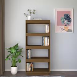 vidaXL Libreria/Divisorio Ambra 60x35x135 cm in Massello di Pino - Vista aggiuntiva 3