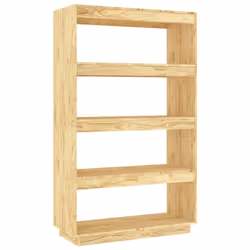 vidaXL Libreria/Divisorio 80x35x135 cm in Legno Massello di Pino - Vista aggiuntiva 2