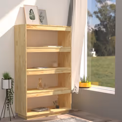 vidaXL Libreria/Divisorio 80x35x135 cm in Legno Massello di Pino - Vista aggiuntiva 3