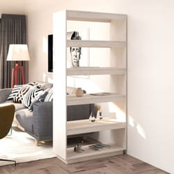 Libreria/Divisorio, Scaffale Bianco 80x35x167 cm in Massello di Pino Vidaxl