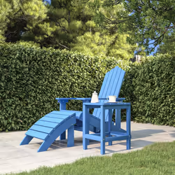 vidaXL Tavolo da Giardino Adirondack Blu Acqua 38x38x46 cm HDPE - Vista aggiuntiva 3
