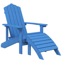 VidaXL 318648 sedia da esterno Terrazzo Seduta imbottita Polietilene ad alta intensità, Acciaio Colore acqua, Blu